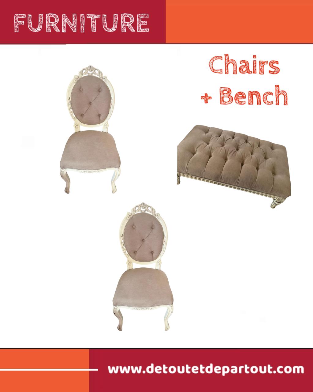 Chairs and Bench Set