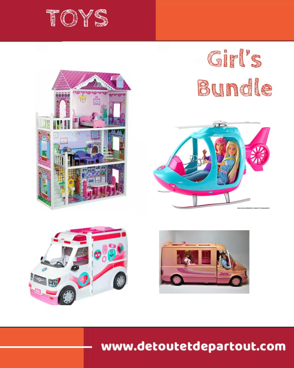 Girl’s Bundle - Doll House & Barbie Items