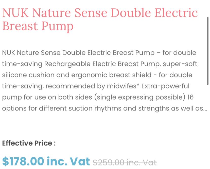 Pump - Nuk Double Electric