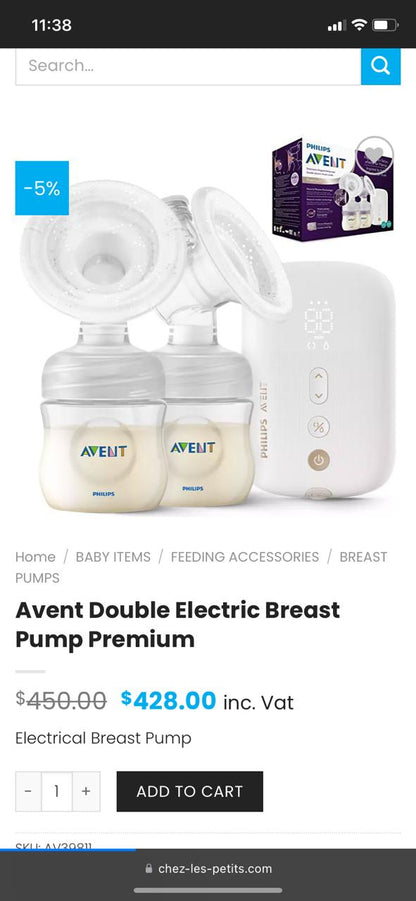 Pump - Avent Double