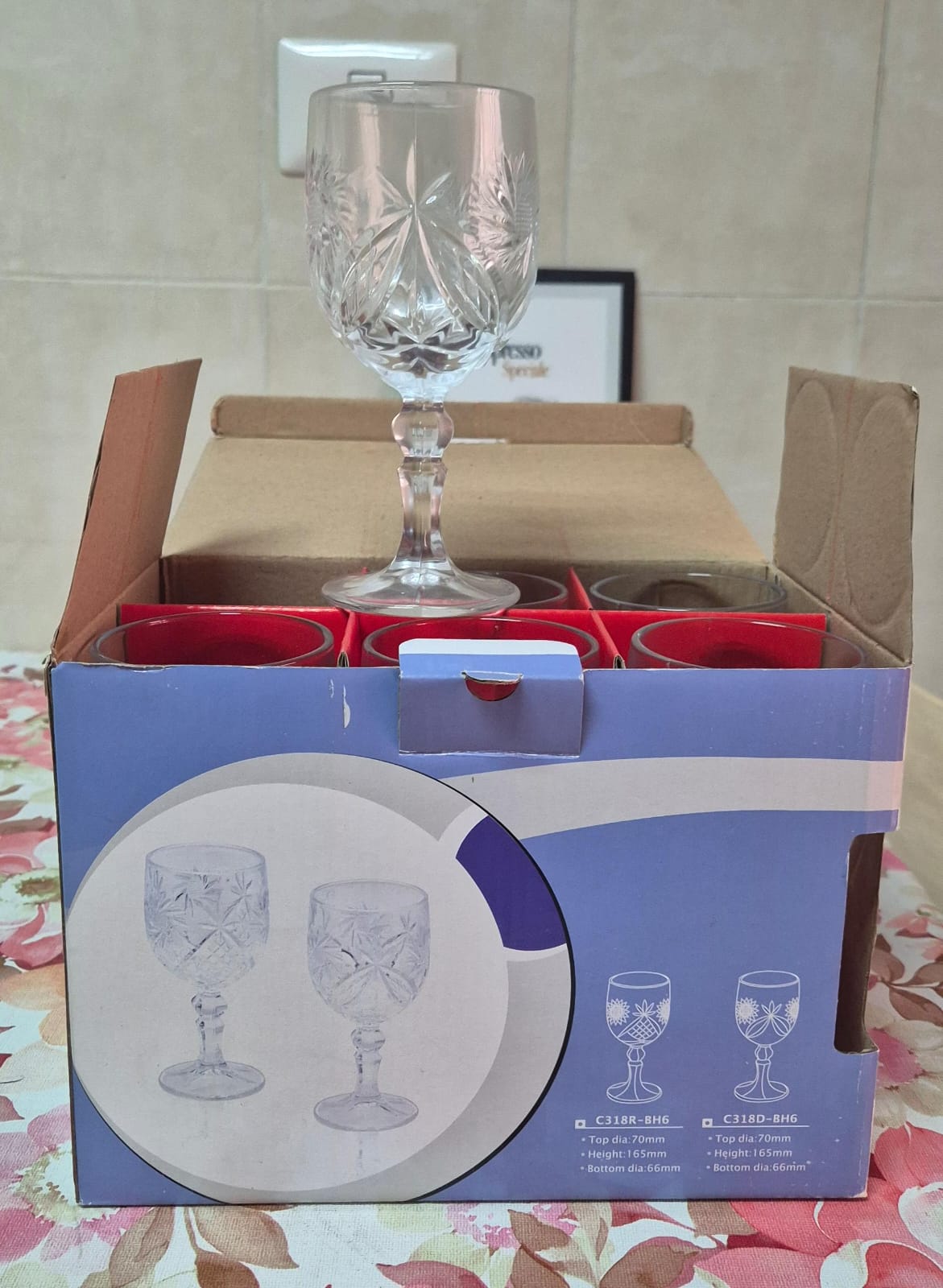 Crystal Glasses - 6 Pieces