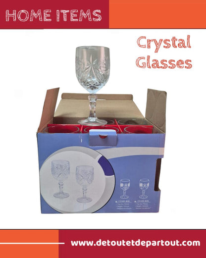 Crystal Glasses - 6 Pieces