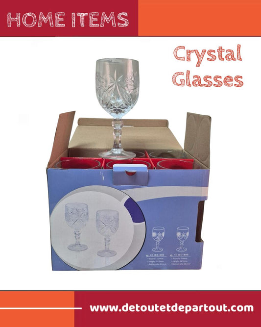 Crystal Glasses - 6 Pieces