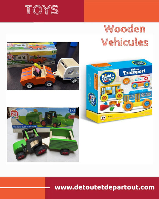 Toys Bundle - Wooden Vehicules