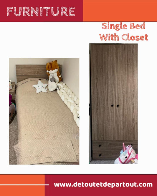 Single Bed and Closet