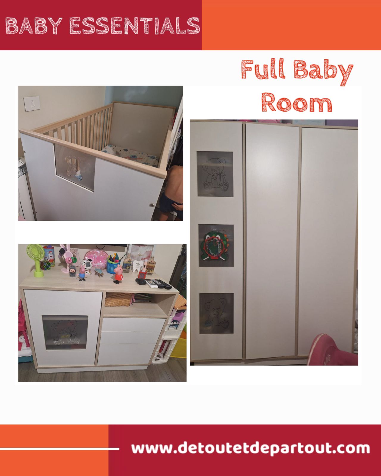 Baby Room - Crib, Dresser and Closet