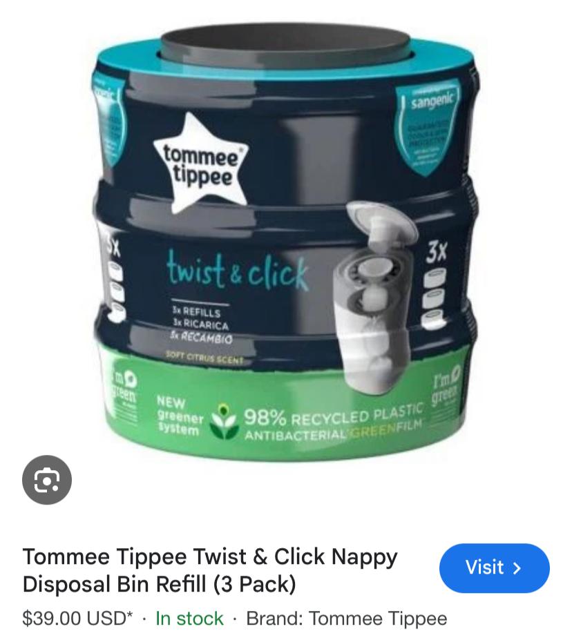 Diaper Bin with Refills - New