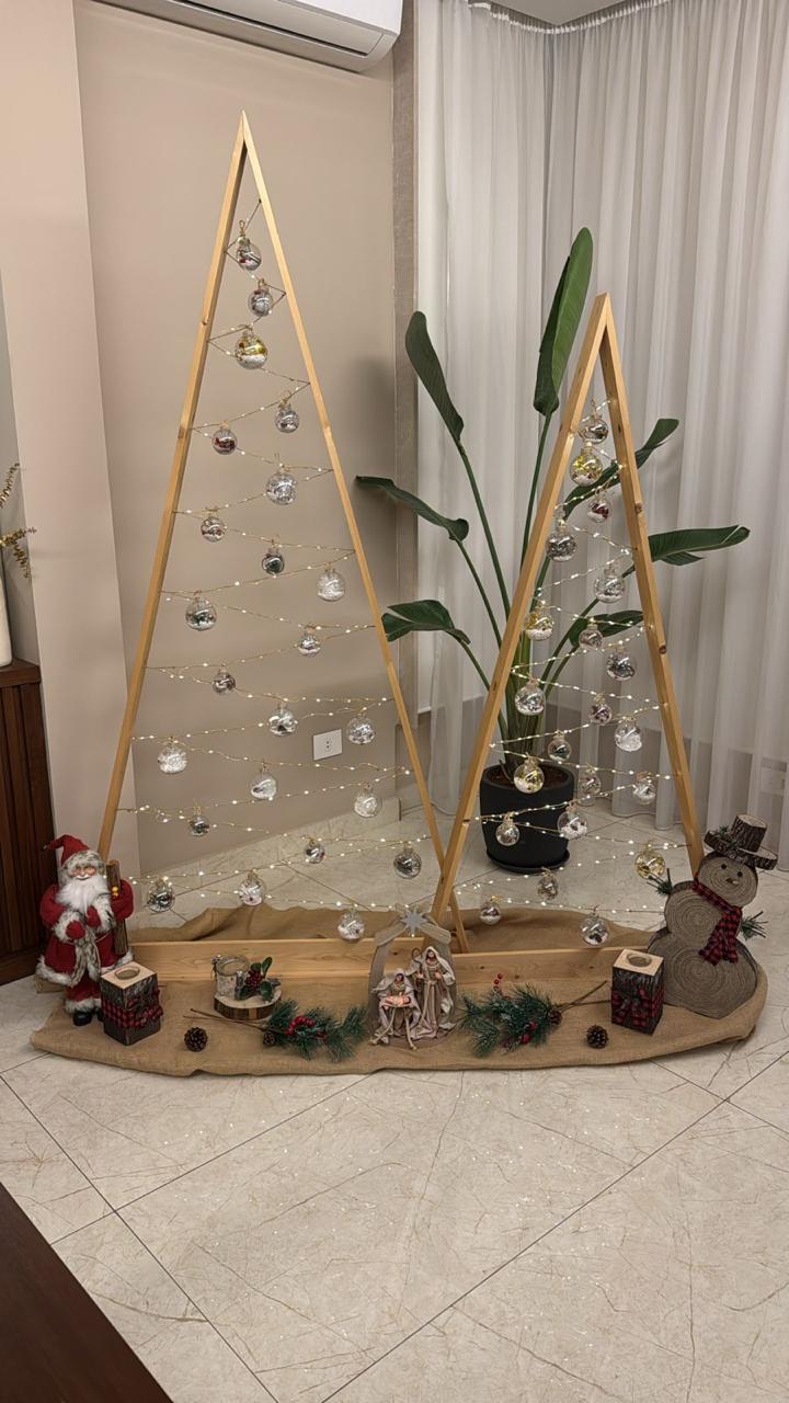 Wooden Christmas Trees - Set of 2