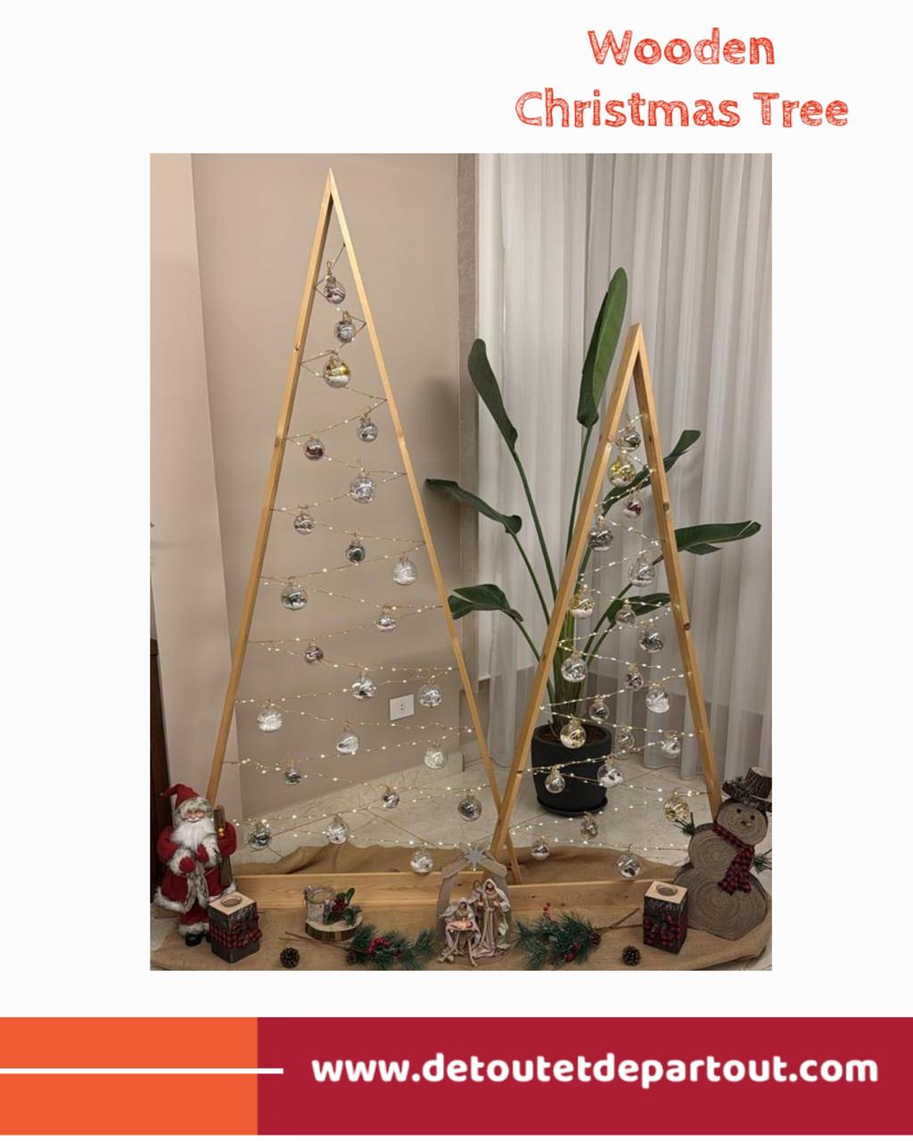 Wooden Christmas Trees - Set of 2
