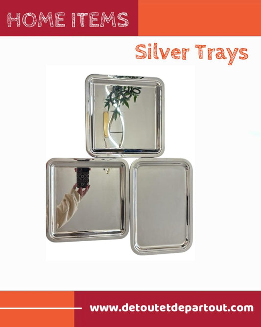 Silver Trays - Set of 3