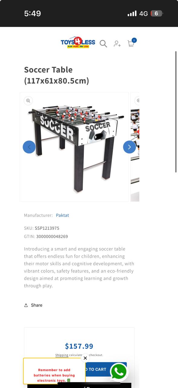 Soccer - BabyFoot Table