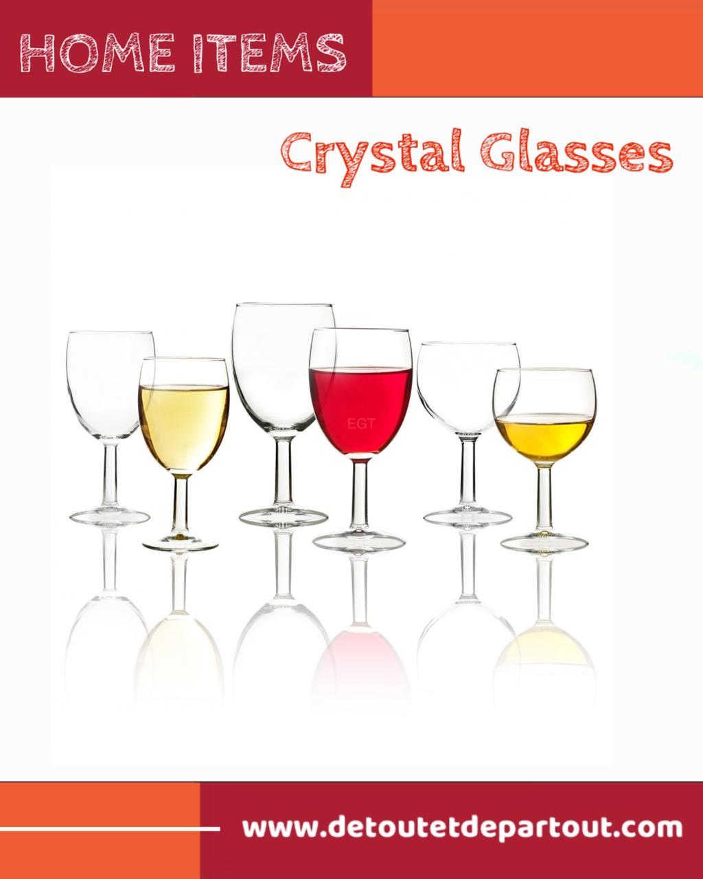 Crystal Glasses - 10 Pieces Set