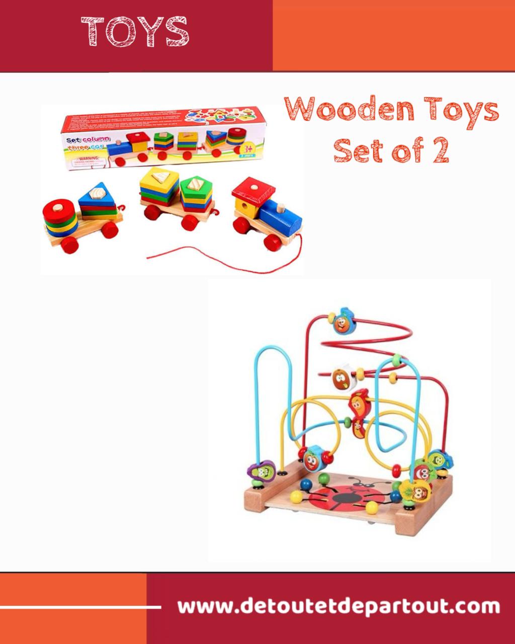 Wooden Toys - Set of 2 New