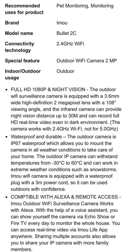 Surveillance Cameras - Set of 2 New