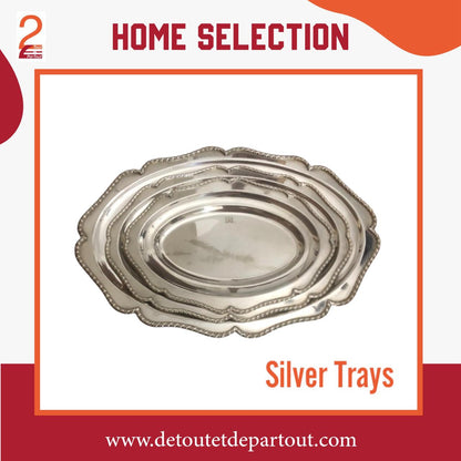 Silver Trays - Set of 3