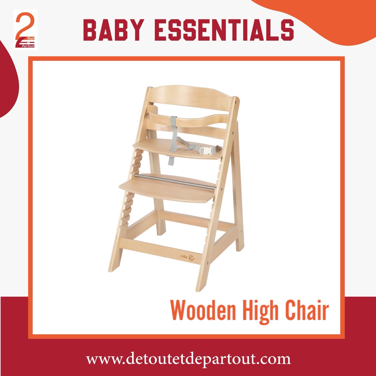 Wooden High Chair - New
