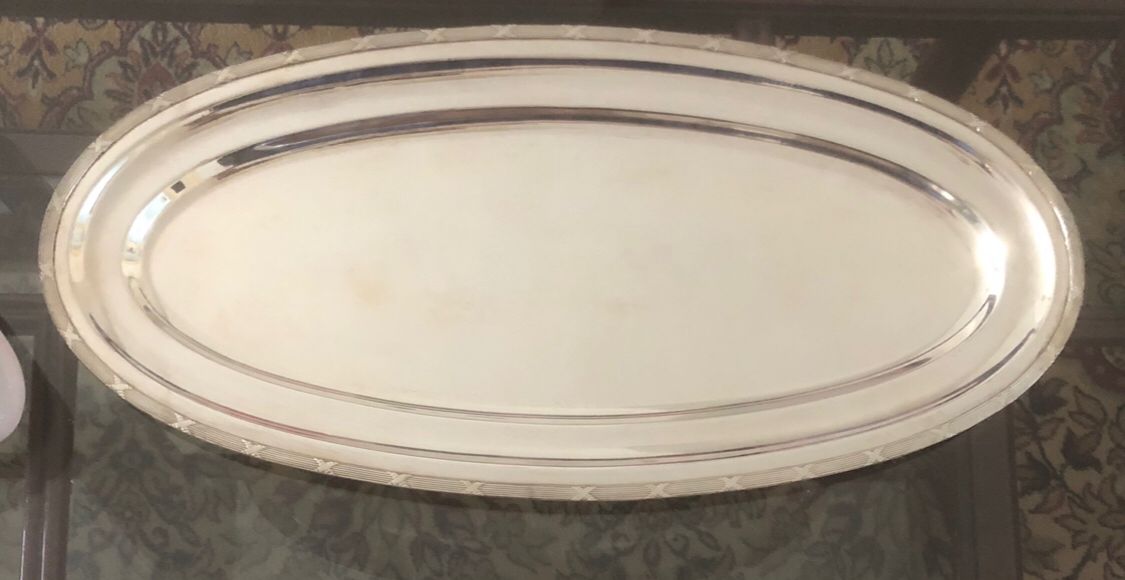 Silver Oval Plate