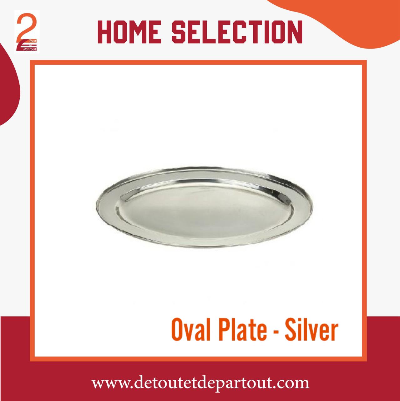 Silver Oval Plate