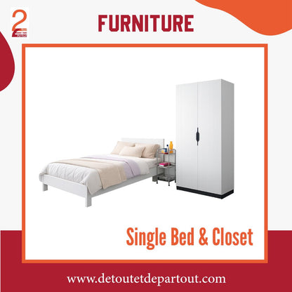 Single Bed and Closet