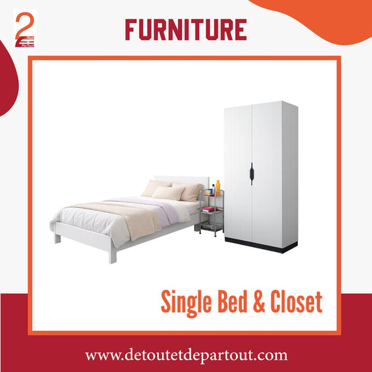 Single Bed and Closet