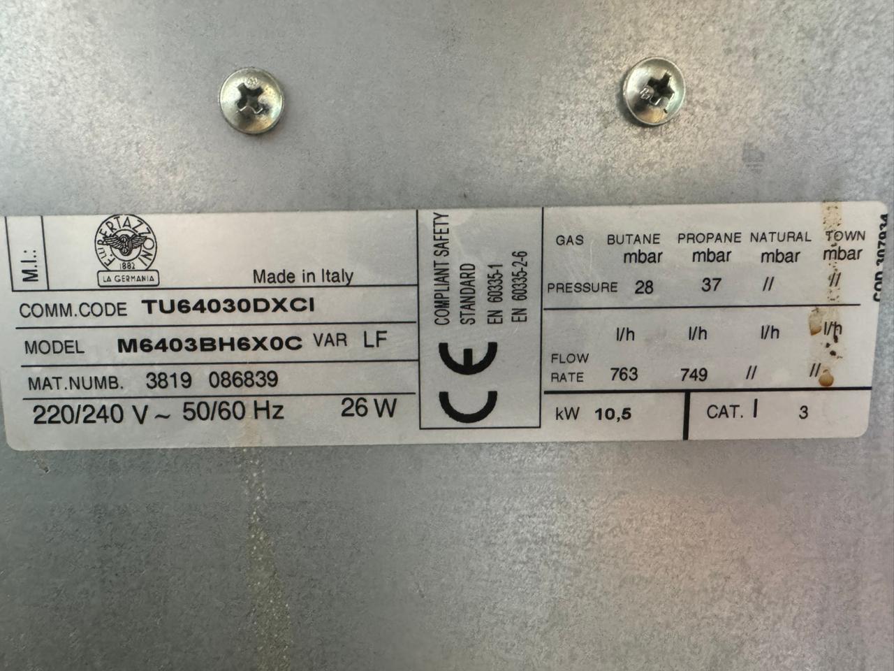 Gas Oven - Stand Alone