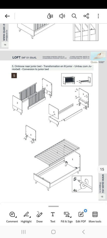 Crib to Toddler Bed