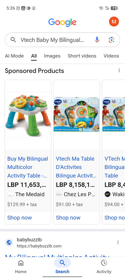 Activity Table