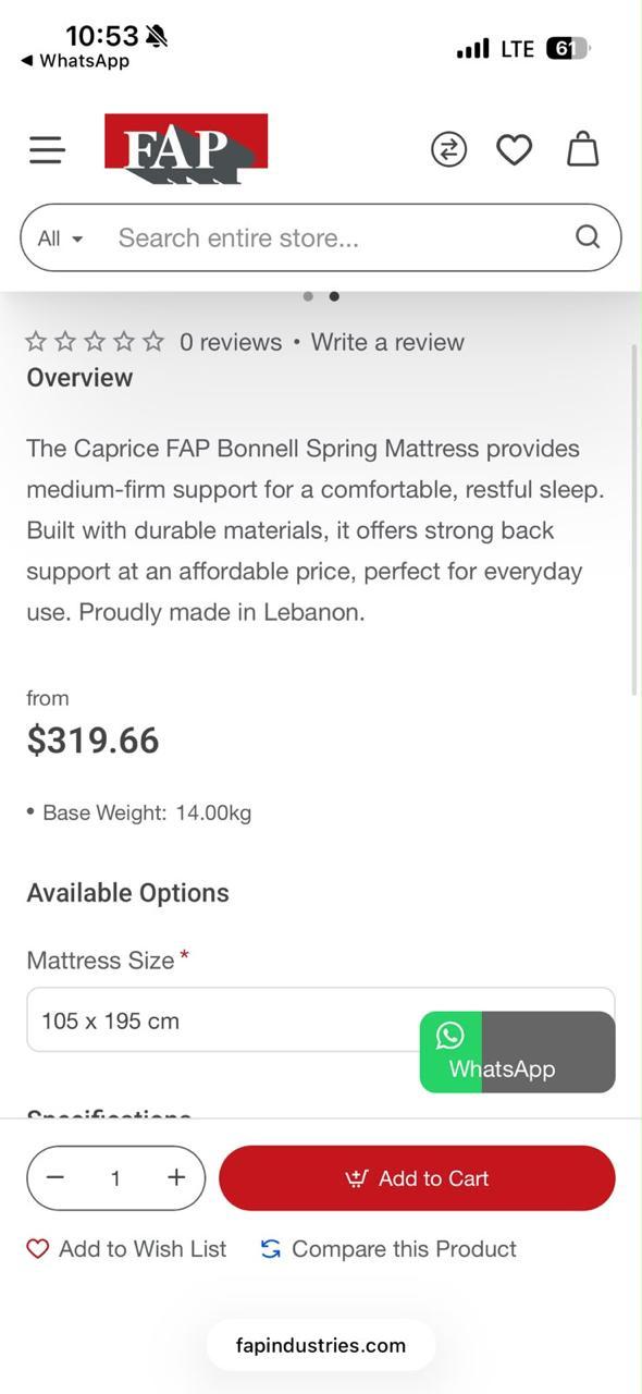 Single Bed and Mattress