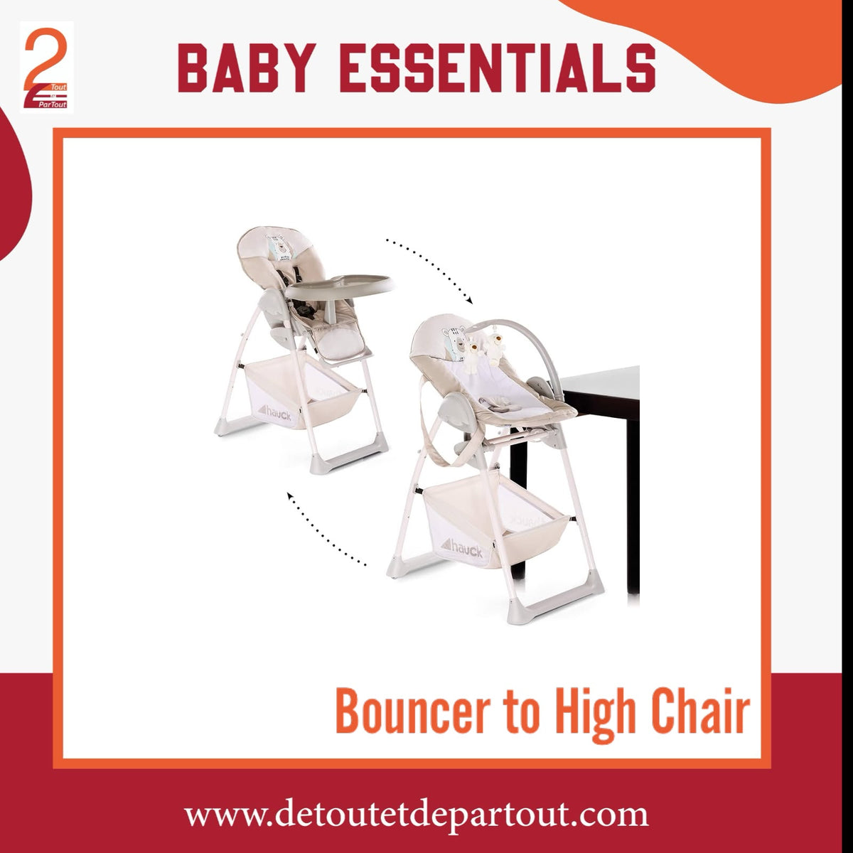 Bouncer to High Chair - New